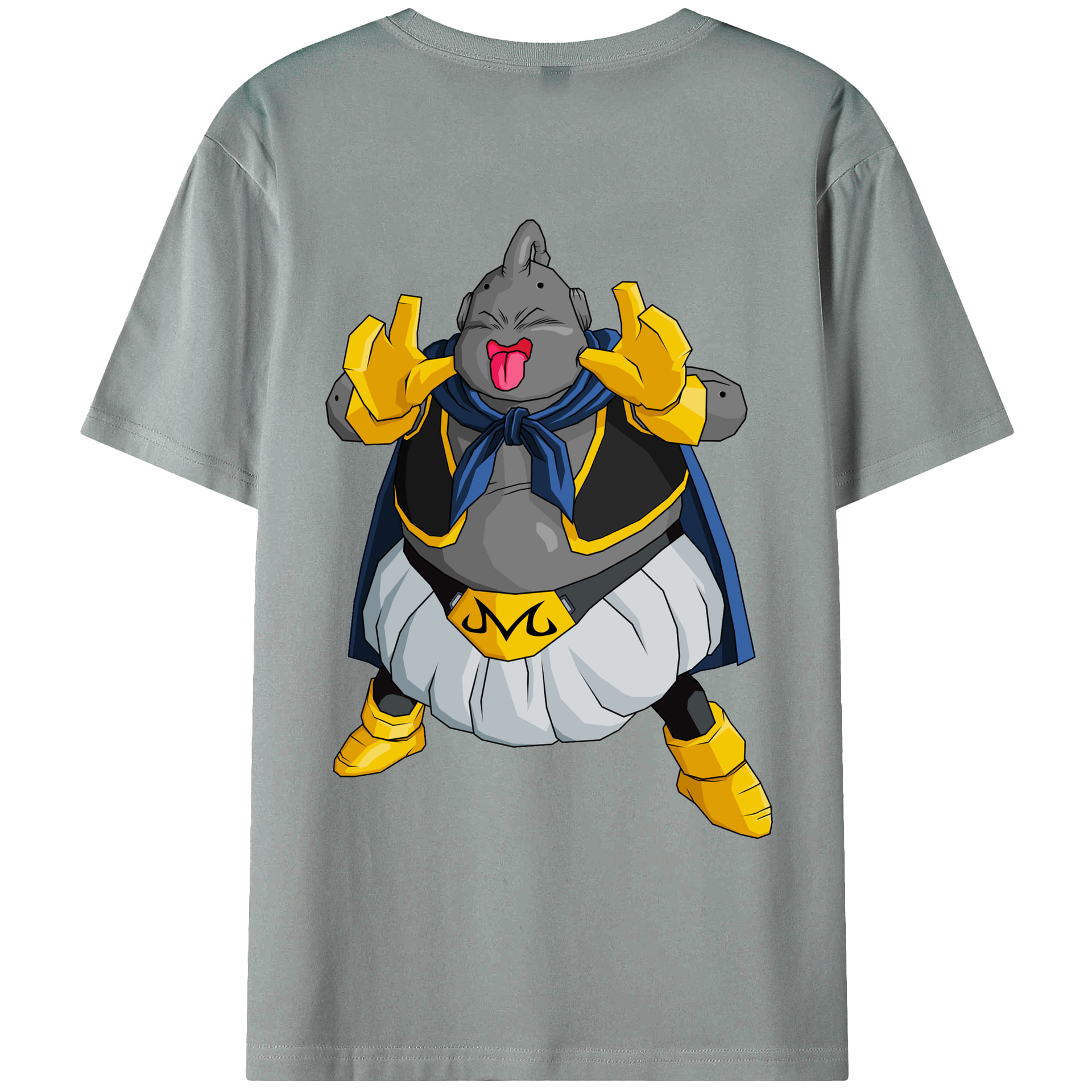 （画像用） ドラゴンボール 魔人ブウ DRAGON BALL Majin Buu 綿100％ メンズ半袖Tシャツ（バックプリント） 通気性